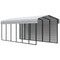 Arrow Storage Products Galvanized Steel Carport, W/ 1-Sided Enclosure, Compact Car Metal Carport Kit, 10'x29'x9', Eggshell CPH102909ECL1 - alternate 1